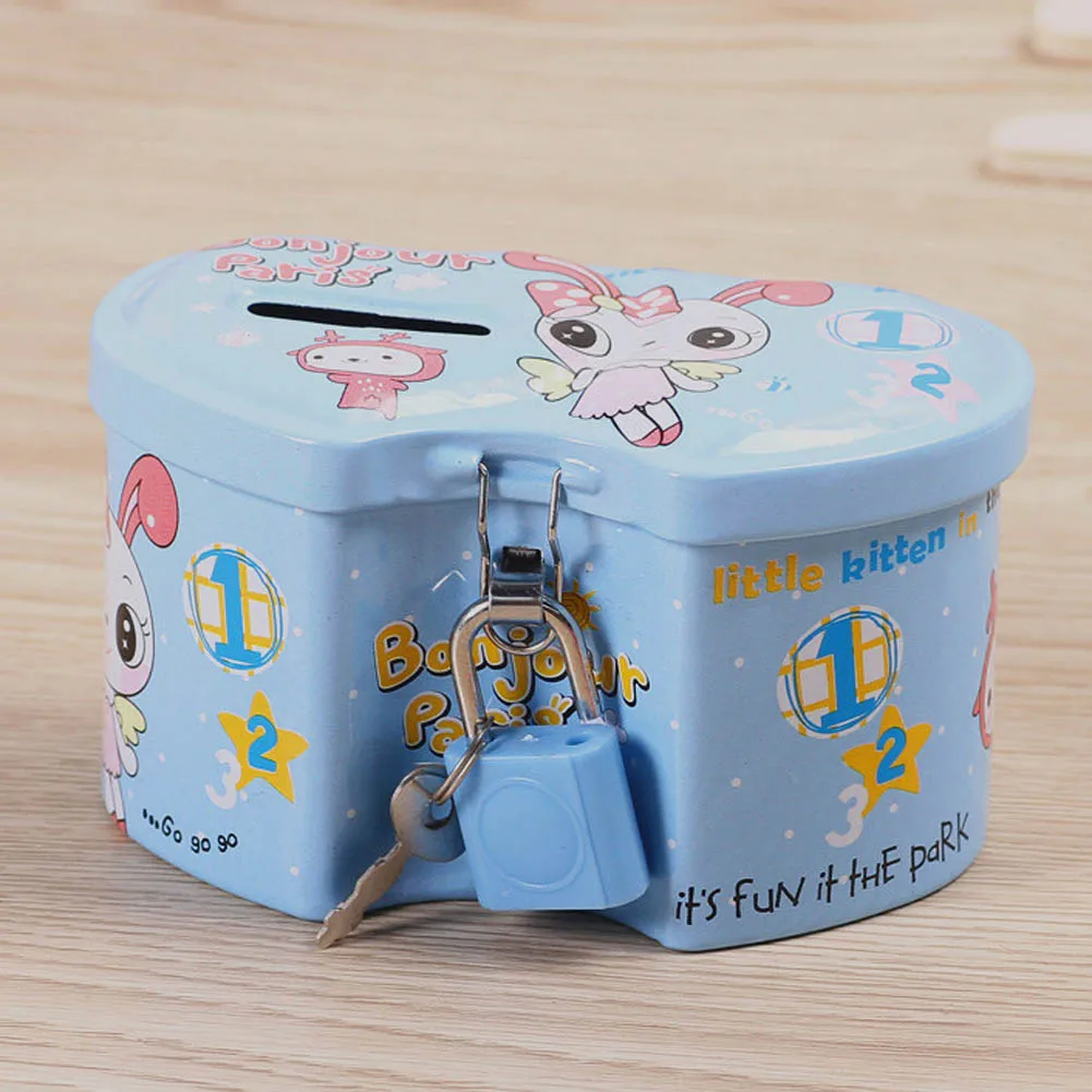 2018 копилка с двойным сердцем из мультфильма жестяная жесть креативная Детская