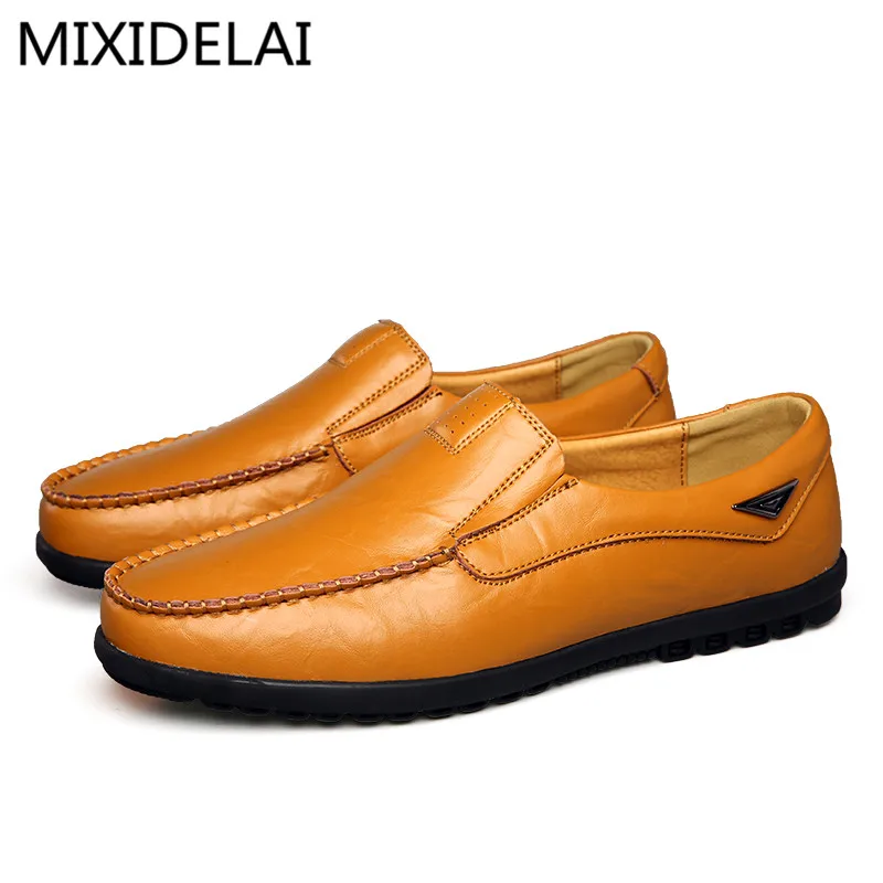 Large Size 38-46 Men Leather Casual Shoes Loafers Fashion Moccasins Chaussures Flats Male Breathable Driving | Обувь