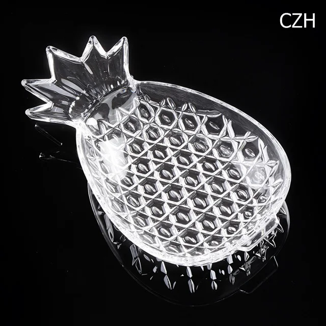 1" креативное Хрустальное стекло форма ананаса Фруктовая тарелка Ananas сервировочный лоток стеклянная посуда ремесло посуда декор для гостиной кухня