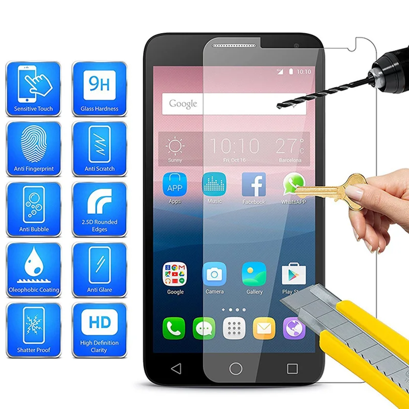 Закаленное стекло для Alcatel U3 3G 4049D U5 HD 5047d Shine lite 5080x One Touch 7048x Go Play защита экрана