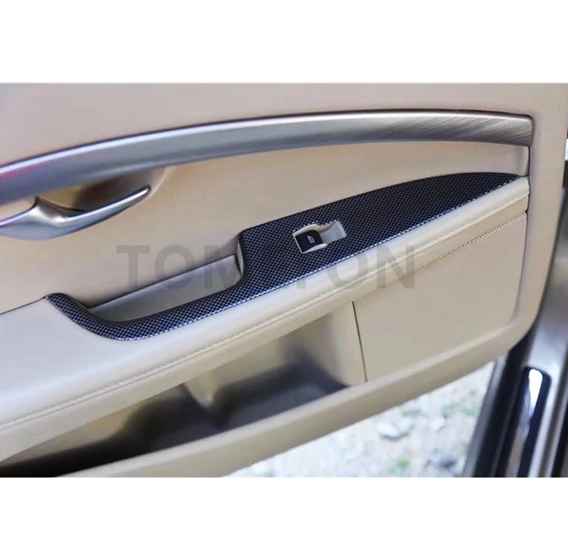 TOMEFON ABS углеродное волокно краска для Volvo S80 2009 до 2011 интерьер спереди вентиляционное отверстие переключения передач переключатель окна панель Стайлинг отделка