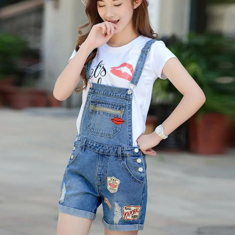 Женские джинсовые шорты в стиле Харадзюку повседневные свободные из денима с