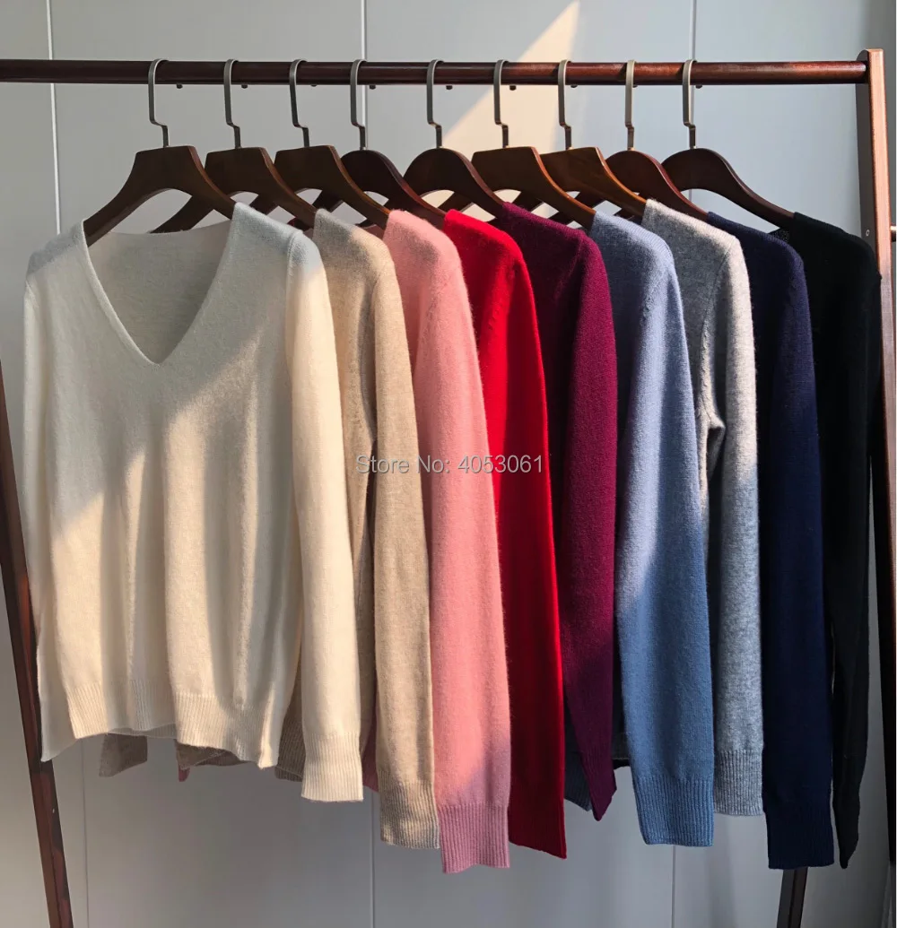Кашемировый мягкий приятный на ощупь свитер с v-образным вырезом-2019ss разноцветный дополнительный вязаный свитер
