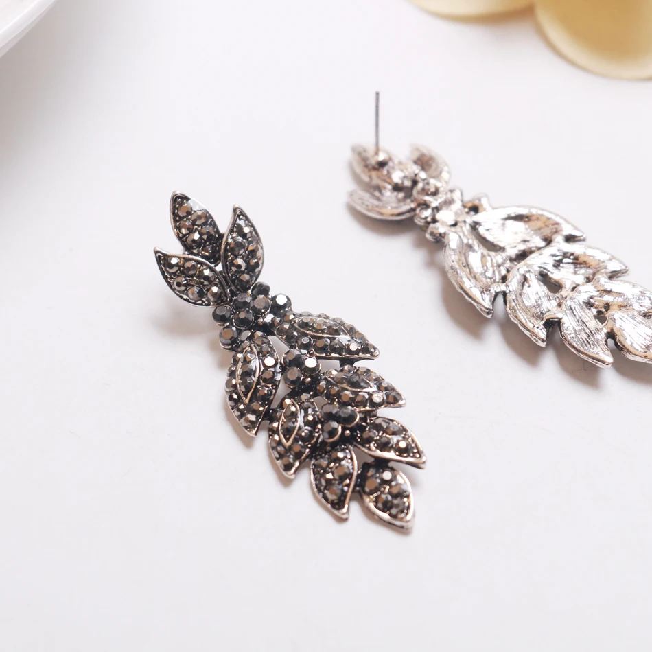 Ztech Винтажные серьги для женщин 2018 подвески в форме листьев черного и красного