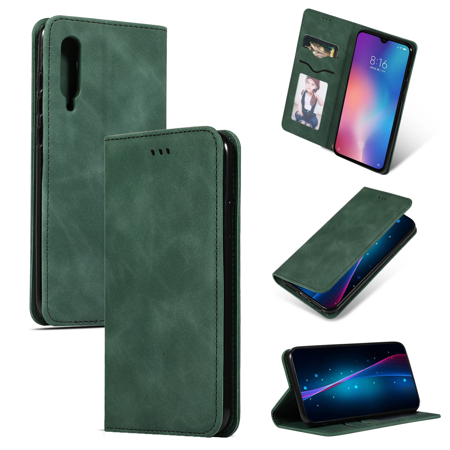 Роскошный флип-чехол для Xiaomi mi 9 Se 9T Red mi k20 8a 7a Note 8 8T 7 6 Pro Кожаный силиконовый Магнитный чехол-книжка
