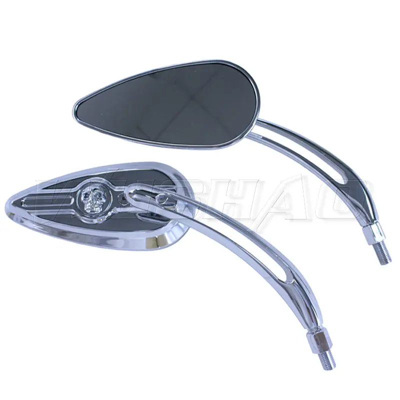 Chrome Череп заднего боковые Зеркала для Harley Cruiser Chopper как Blackline FXS Breakout fxsb кости flstsb