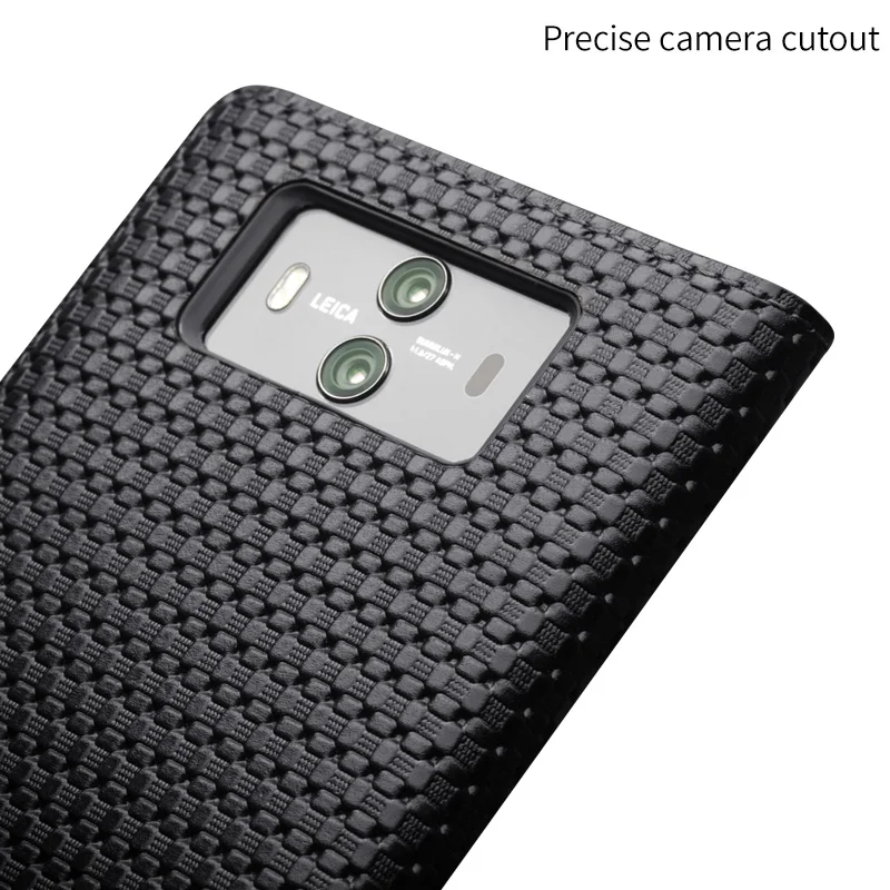 QIALINO Прозрачный чехол для телефона Huawei Mate 10 Pro из натуральной кожи откидной