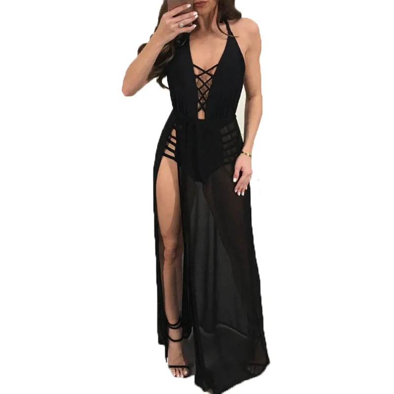 Сексуальное женское кружевное вечернее праздничное платье с открытой спинкой