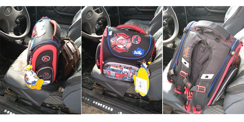 Delune Мультяшные школьные сумки Mochila Infantil автомобильный узор Детские ортопедические школьные рюкзаки для мальчиков Mochila Infantil класс 1-5