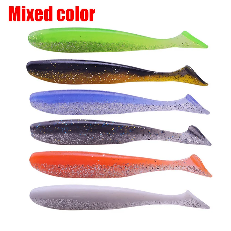 Mixed color WDAIREN вращающаяся металлическая ложка джиг голова Мягкая приманка набор искусственные резиновые рыболовные приманки живот открытое весло хвост бас гольян - Цвет: Mixed color