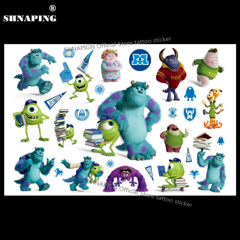SHNAPIGN Корпорация монстров временная татуировка для детей боди арт флеш наклейка s