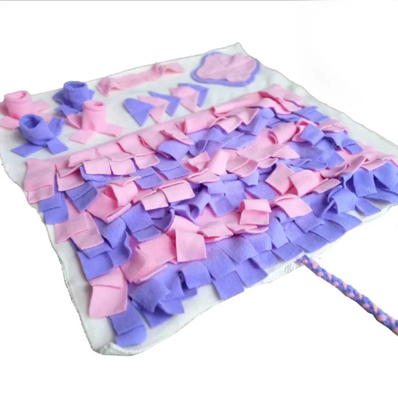 pink purple dog toys Pet игрушки для собак Puzzle ароматизированный Коврик Pad интерактивные игрушки для собак кошка снимает стресс Puzzle Training одеяло ароматизированный коврик моющиеся - Цвет: pink purple dog toys
