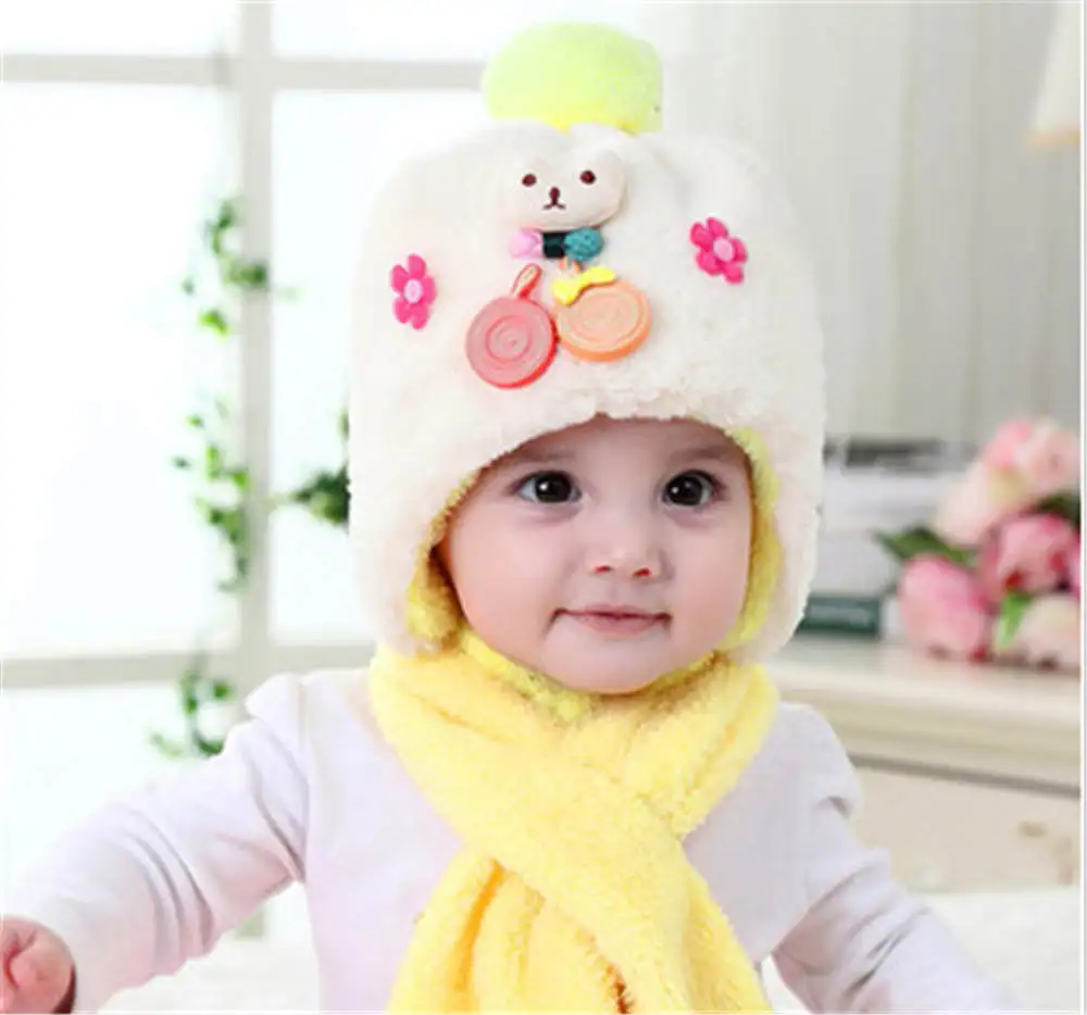 Комплект из 2 предметов теплый зимний шарф Повседневные детские теплые лыжные