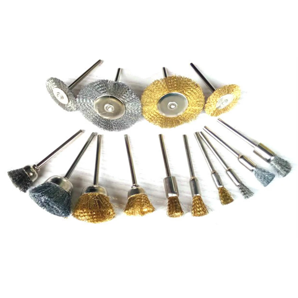 32 шт. проволочные стальные латунные щетки набор полировальных щеток колеса для