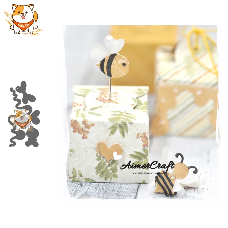 Металлические режущие штампы Little Bee Animal трафарет для скрапбукинга бумажных