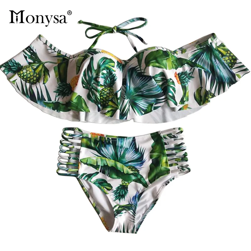 Monysa сексуальный бикини с начесом набор из двух предметов купальник женский