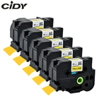 CIDY, 5 шт., совместим с Tze661, 36 мм * 8 м, черная на желтой фототридже 661 дюйма,  TZ661, ленты для этикеток P-touch brother, принтеры для этикеток