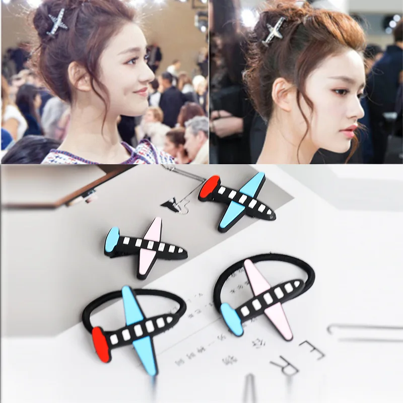 2017 New Plane Hair Clips Japan Harajuku Style Fashion Sticks Girls Women Headwear Accessories Hairpins Elastic Barrette |