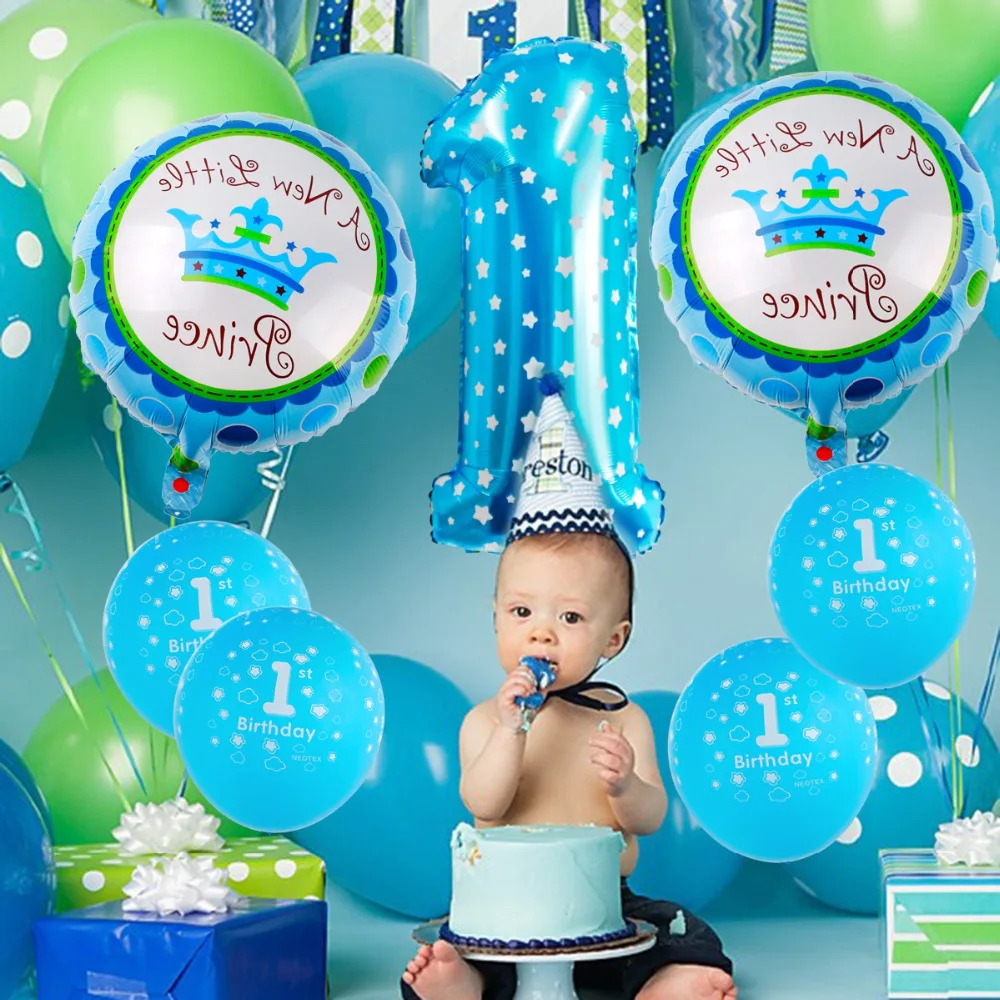 QIFU BabyShower воздушный шар для первого дня рождения мальчиков розовый из фольги