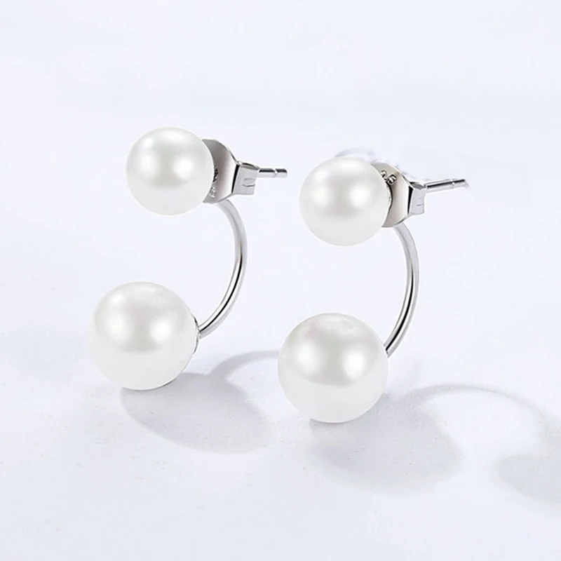 Bague Ringen жемчужные серьги-гвоздики для женщин, серебряные ювелирные изделия, модные вечерние серьги, подарки