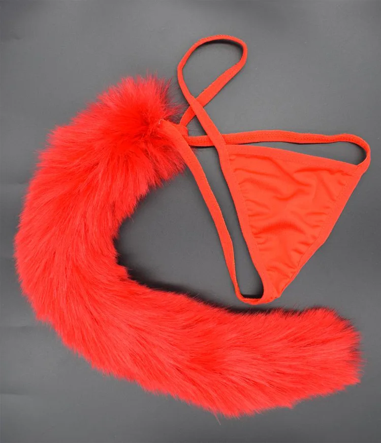 Tail style Милое Розовое женское нижнее белье в стиле Лолиты с милым кроличьим хвостом для девочек, сексуальное нижнее белье, трусики-стринги - Цвет: Tail style