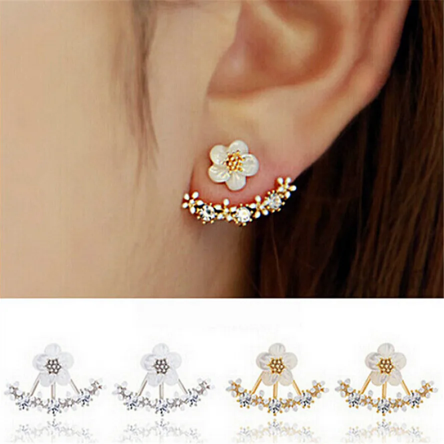 Женские серьги гвоздики с кристаллами в виде звезд и цветов|crystal stud earrings|stud earringsstud