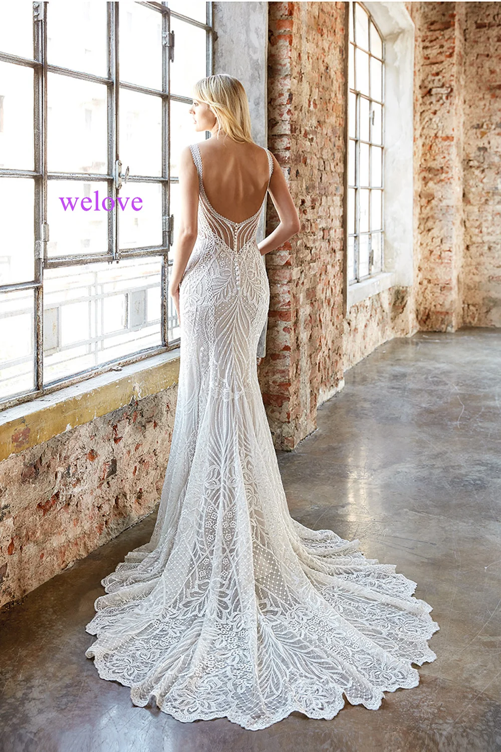 След De Noiva Новое поступление Сексуальная спинки кружева пляж свадебное Dresses2019Mermaid кружевная Апликация Свадебные платья Boho халат de mariée