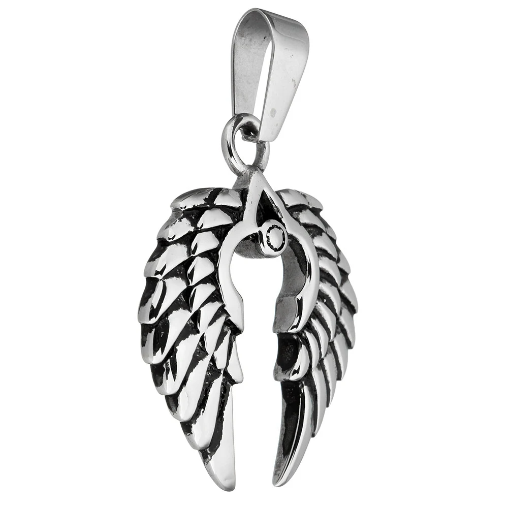 Подвески из нержавеющей стали YYW ювелирные изделия в форме крыла черные Полые для