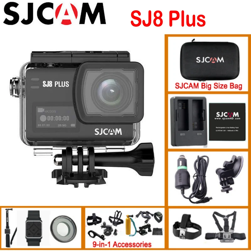 Оригинальная Экшн камера SJCAM SJ8 Plus Ultra HD 4K 30fps Wi Fi с дистанционным управлением на