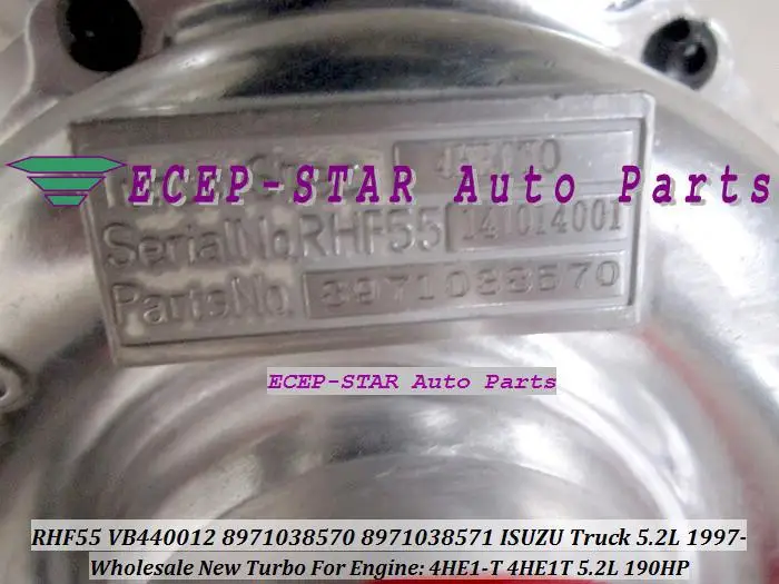 Турбокомпрессор RHF55 8971038570 8971038571 VC440012 VA440013 для ISUZU NQR Truck 1997- 4HE1 4HE1T 4HE1-T л кВт |