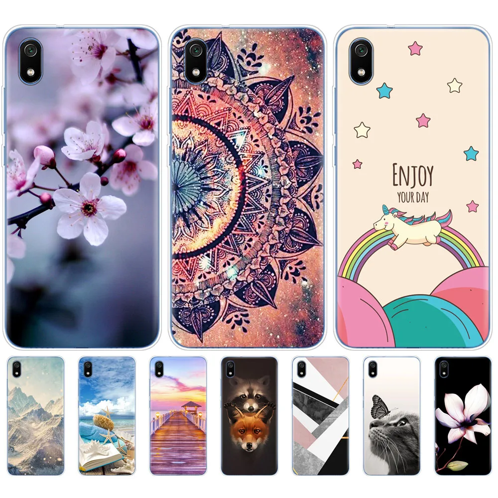 Силиконовый чехол для xiaomi redmi 7a, чехол s, полная защита, мягкая задняя крышка из ТПУ для redmi 7 a, бампер hongmi 7a, чехол для телефона