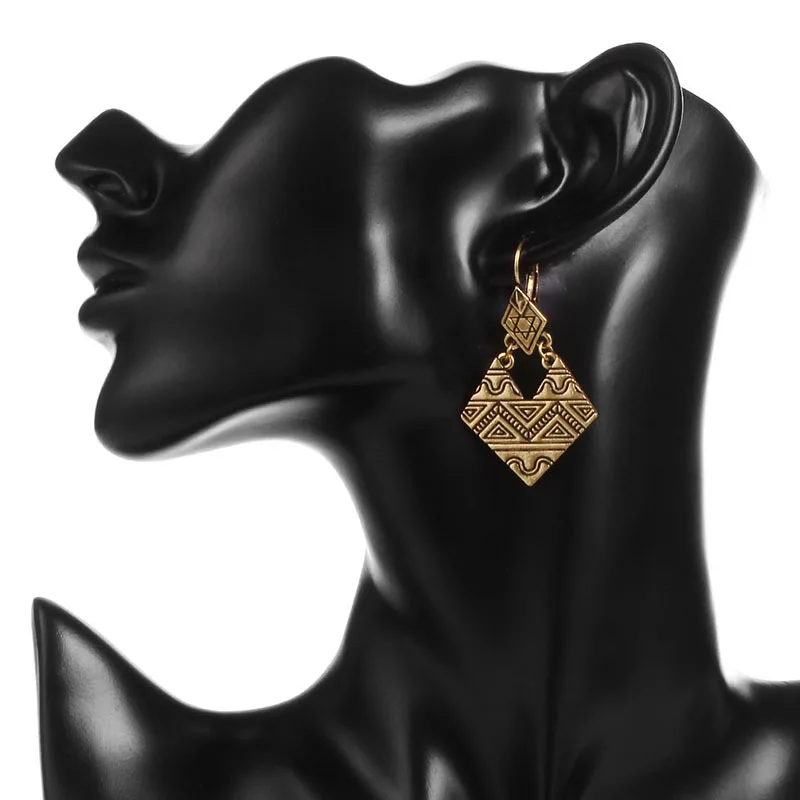 Женские Геометрические серьги из металлического сплава в стиле ретро египетском