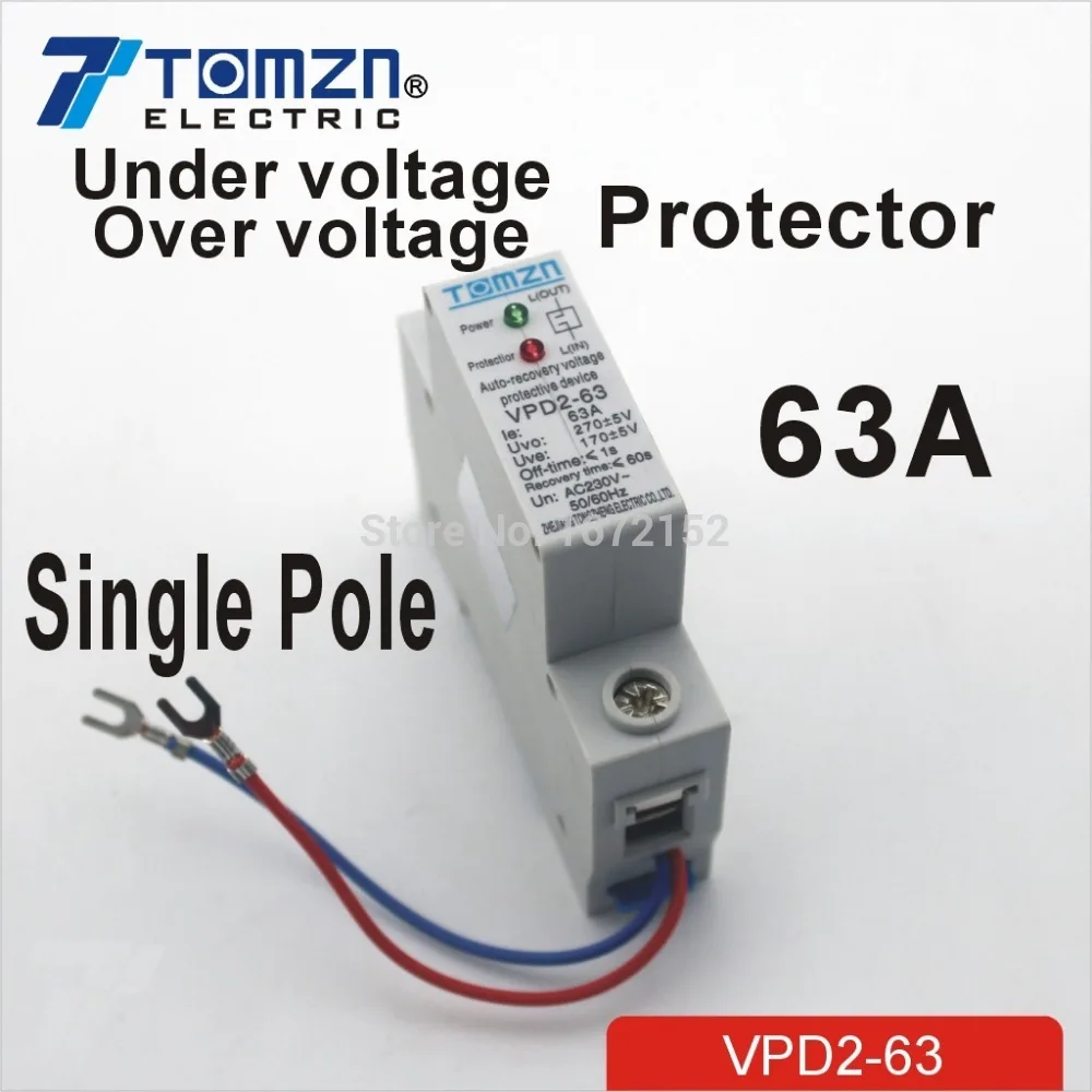 Защитное устройство 63A 230V для дома автоматическое восстановление защита от