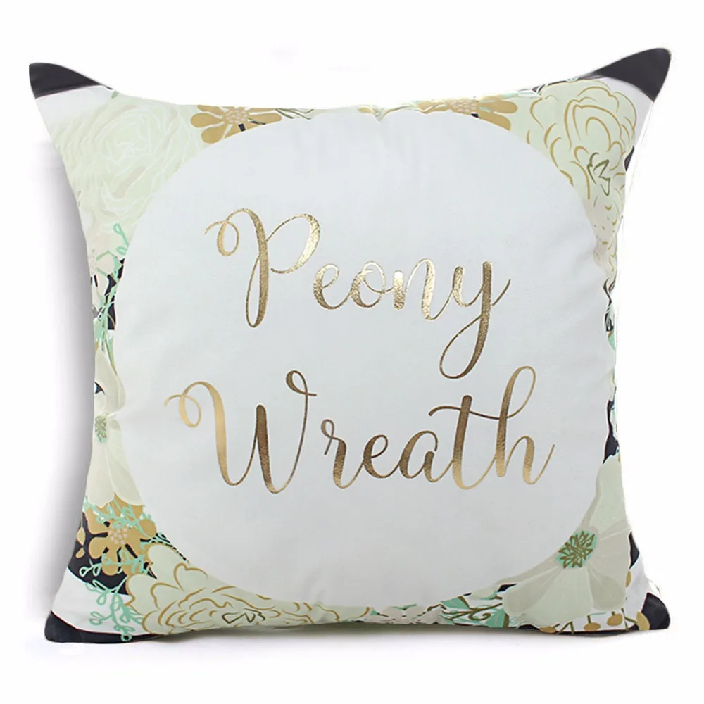 printed pillow cases Nordic Cotton Polyester Feather Printed Meaningful Words Home Decorative Pillow Cover | Дом и сад