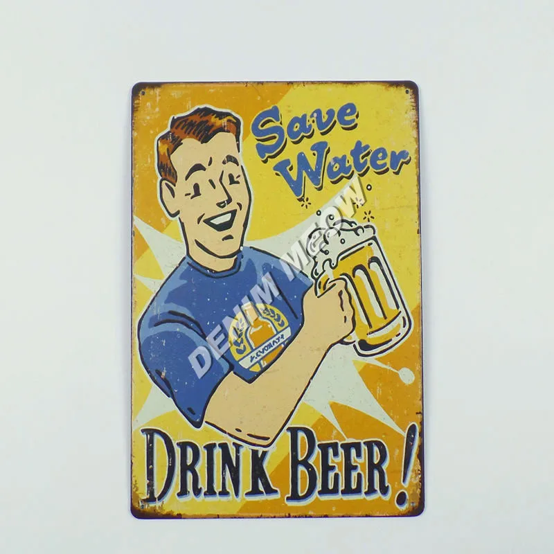 Ледяное Пиво винтажные металлические жестяные знаки Cheers Free Beer потертая шикарная табличка для бара паба украшение казино картина художественные плакаты WY52 - Цвет: 11