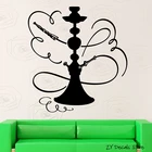 Наклейки на стену для кальяна, курительная восточная культура, арабский кальян, виниловые наклейки, украшение интерьера, виниловые пареды, художественная роспись L595