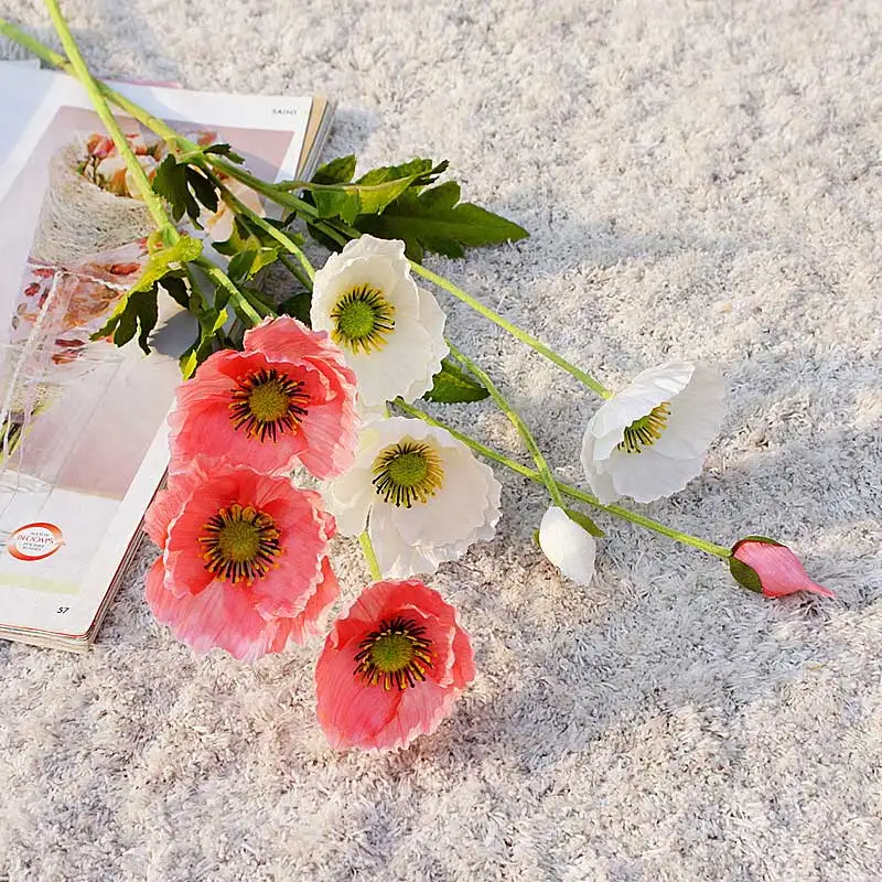 Мини Маки имитация искусственного цветка шелковые искусственные цветы