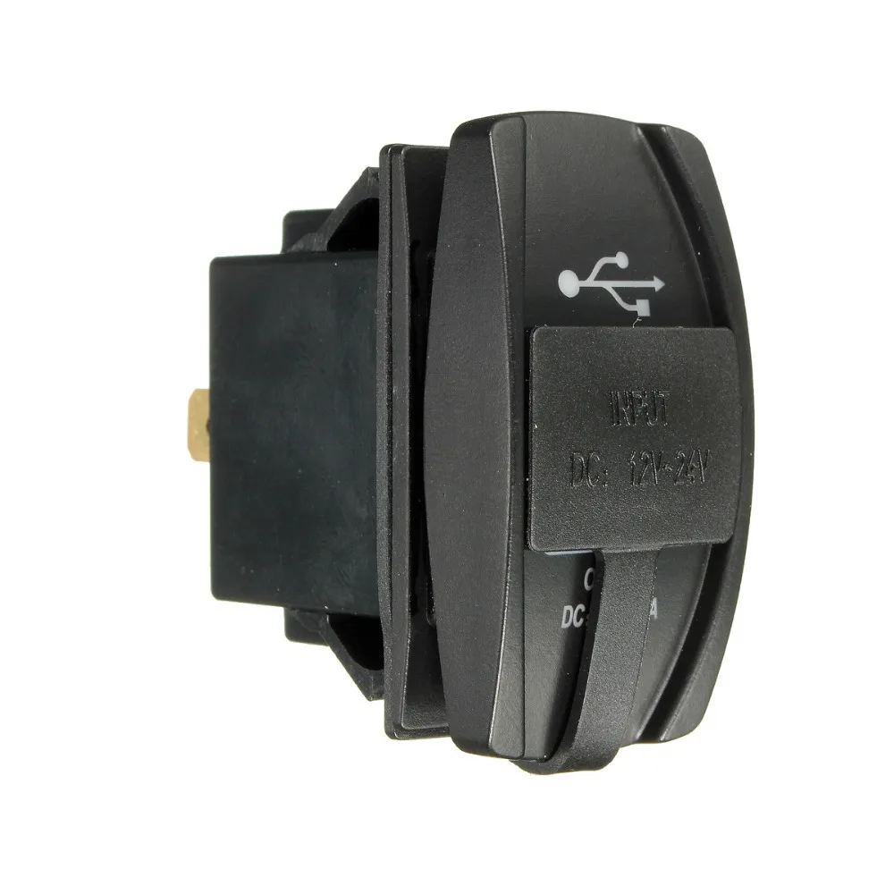 Автомобиль Мотоцикл Зарядное устройство адаптер розетка Splitter 12-24 В двойной USB 5