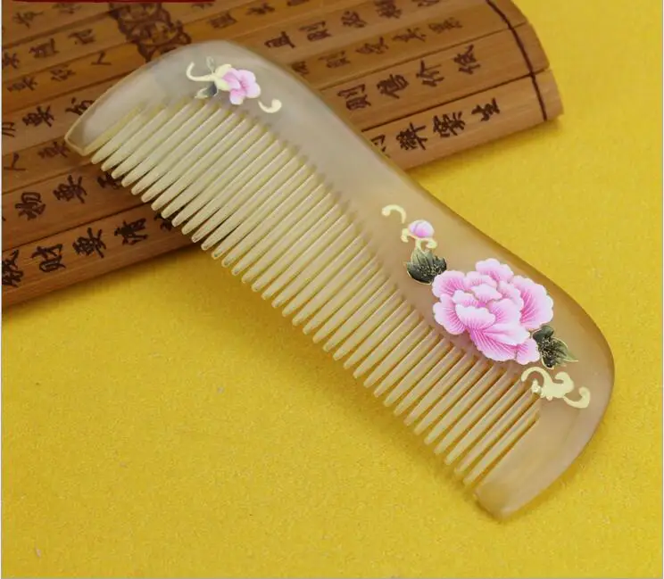 Высокое качество 13 см Натуральная Роговая расческа для волос уход за здоровьем