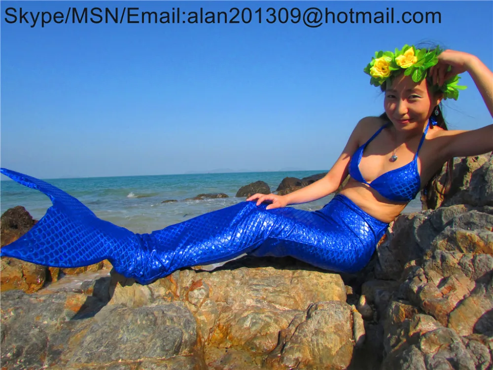 Realistic Swimmable monofin Adult Size Sparkle Swimsuit Fabric Mermaid Tail 008 |
