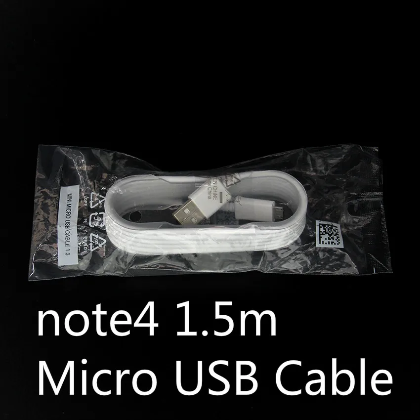 Кабель Micro USB 50 шт./лот note4 1 5 м для Samsung S3 i9300 mini S4 s5 s6 i9190 N7100 S6 S7 NOTE 2 G8508S G850 v8 кабель |