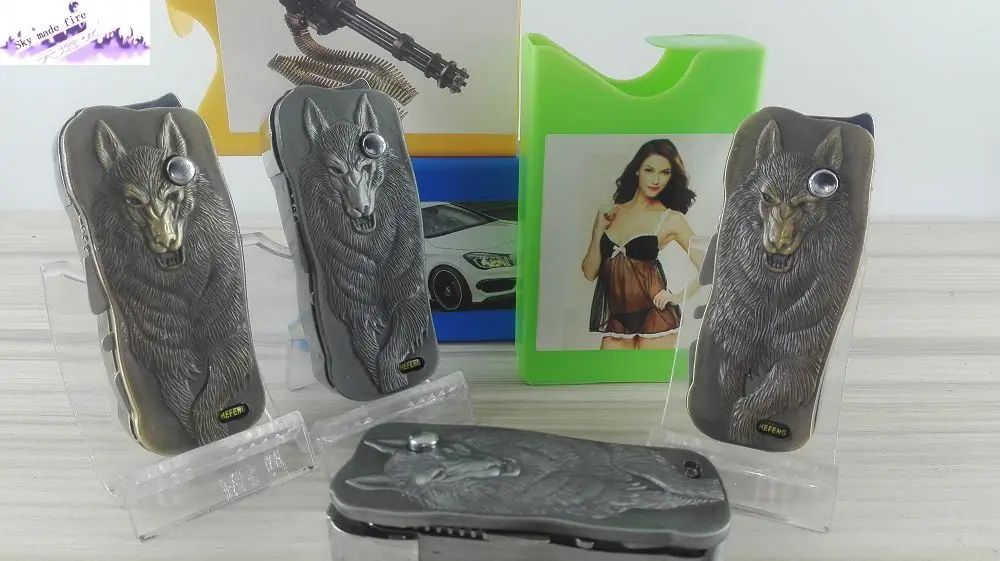 Smoking set plastics cigarette box funny lighter Wolf sculpture personalized lighters Cigarette accessories! | Дом и сад