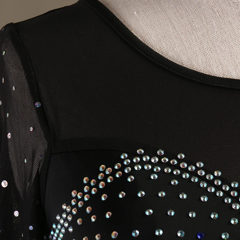 2018 индивидуальные роскошные стразы платья для конкурса бальных танцев