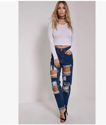 Hot style sexy nostalgic ripped jeans sexy hot pants