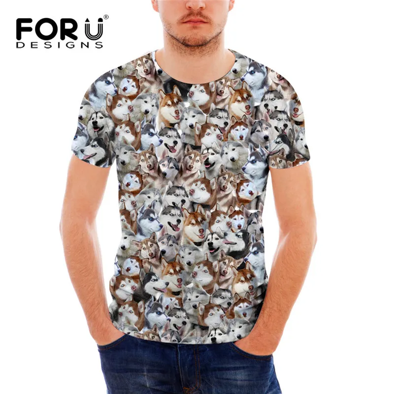 FORUDESIGNS/футболка с принтом немецкой овчарки, мужская летняя футболка с круглым вырезом, черная Повседневная дышащая мужская футболка с коротким рукавом - Цвет: CC3212CF