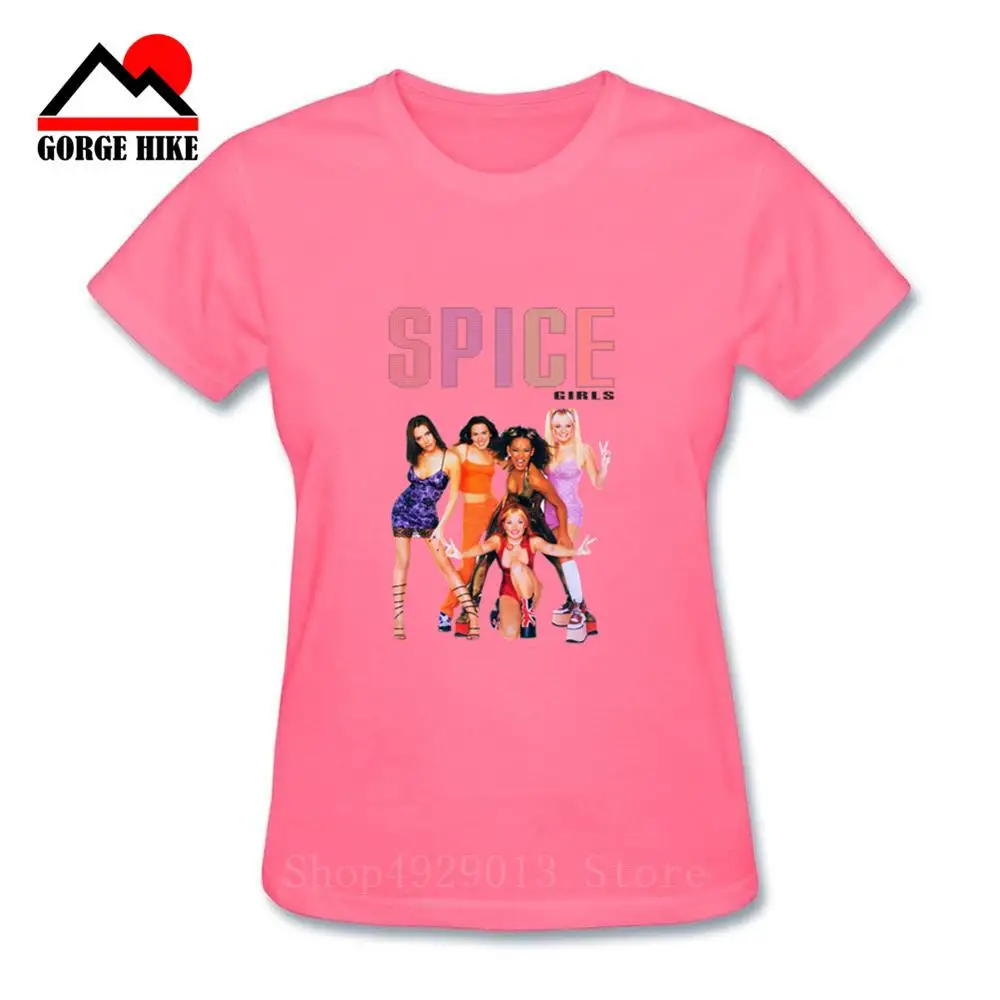 Женская футболка с принтом в стиле Харадзюку Белая Летняя Spice Girls 90s 2019|Футболки| |