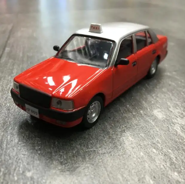 1:43 высокое качество Гонконг Toyota сплав Ретро модель автомобиля, Тонкая Металлическая корона такси, коллекция подарок