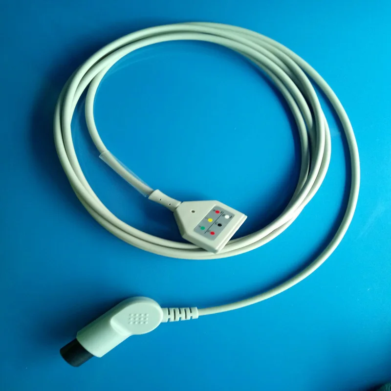 Совместим с BCI CSI GE Nellcor Niho ECG Machine DIN багажник кабеля 6pin to 3pin 5lead 120 угловой разъем. |