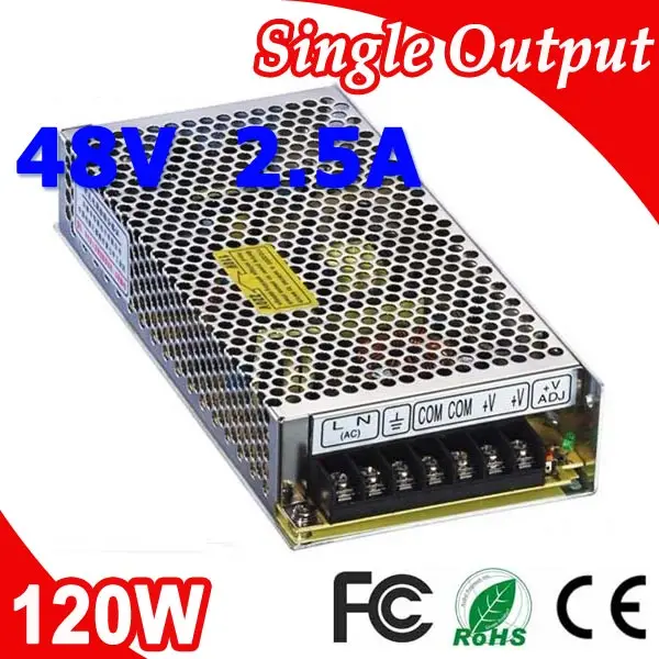 S-120-48 120 Вт означает хорошо LED импульсный источник питания 48 В 2.5A трансформатор от