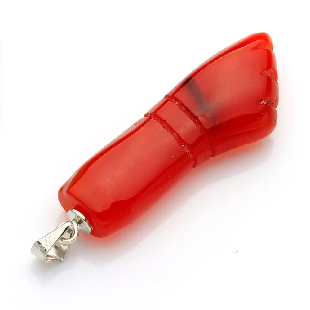 Tumbled 1," Carnelian Hand Carvd камень большой палец вверх Подвеска" Кулак "Кристалл Рейки заживление Diy аксессуары для изготовления украшений